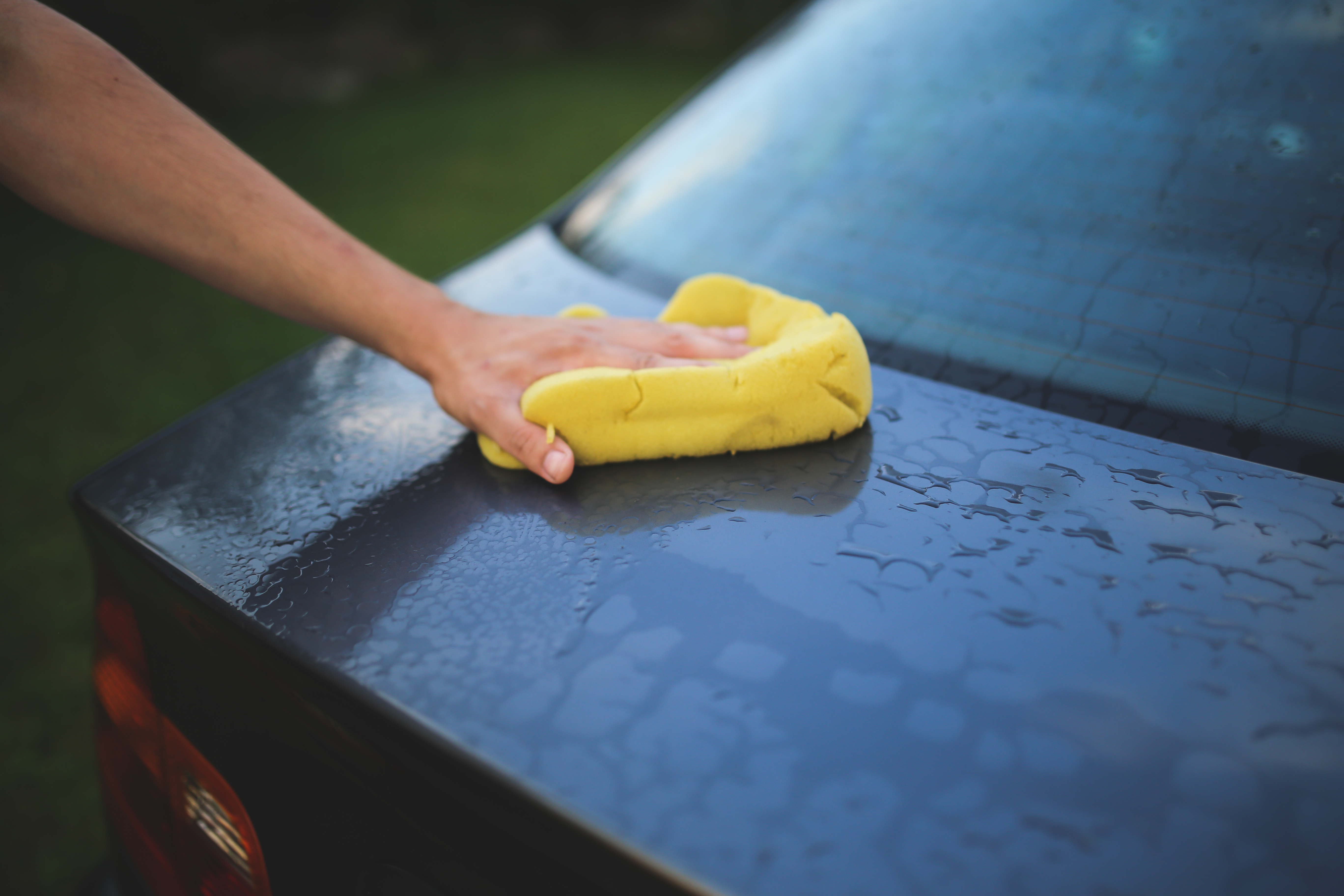 Hand washing car